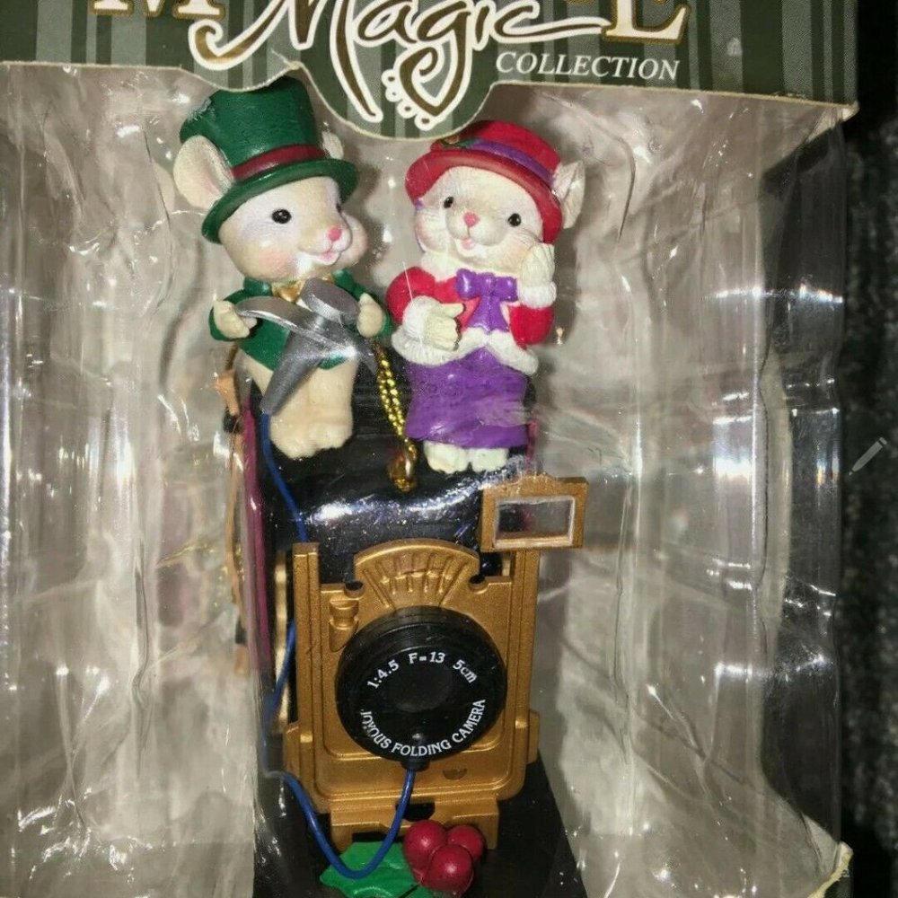 Mistletoe Magic Mice Camera Christmas Ornament